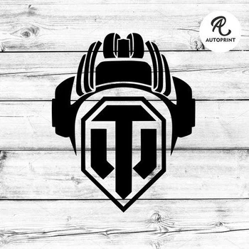Наклейка на авто Oracal World of tanks Черная 30х24см (NA059-b3)
