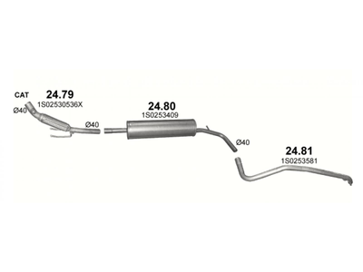 Резонатор Volkswagen UP/ Skoda Citigo/ Seat Mii Polmostrow (24.80) (858616)