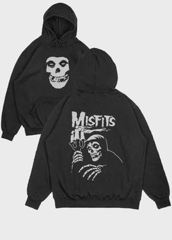 Чоловіче худі MODNO з рок принтом "Misfits" XL Чорний (HD004-004-2-418-FB-BL-M)