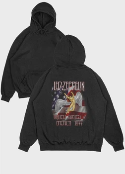 Чоловіче худі MODNO з рок принтом "Led Zeppelin" M Чорний (HD004-004-2-172-BB-BL-M)