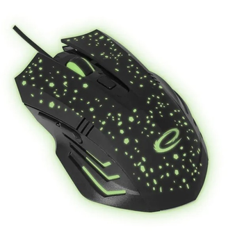 Мышь Esperanza MX212 "Galaxy", Black/Green, USB Type-C (зеленая подсветка) (EGM212)