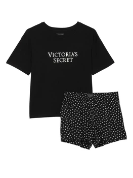 Пижама хлопковая Victoria's Secret черная S
