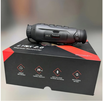 Тепловізор 1600 м HikMicro Lynx LH25 2.0, 384×288, 25 мм, OLED Тепловізонний монокуляр Hikvision