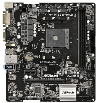 Материнська плата AsRock AB350M-HDV (AB350M-HDV) (sAM4, AMD B350, Micro-ATX) Б/в