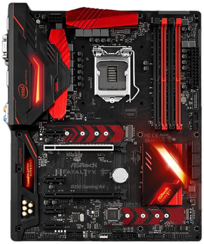 Материнська плата AsRock Fatal1ty B250 Gaming K4 (Fatal1ty B250 Gaming K4) (s1151, Intel B250, ATX) Б/в