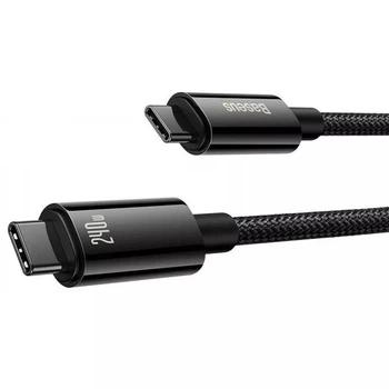 Кабель Baseus Tungsten Gold Type-C to Type-C 240W 2м Black зарядний кабель з передачею даних для MacBook
