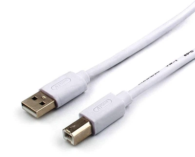 Кабель Atcom для принтера 5 метров с ферритом USB 2.0 AM/BM белый (10109)