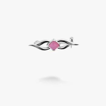 Серебряная Брошь Вербочка Rose Opal