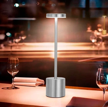 Настільна LED лампа Бра 5200mAh 3W 2700K IP54 USB Акумуляторна Компактна Срібний
