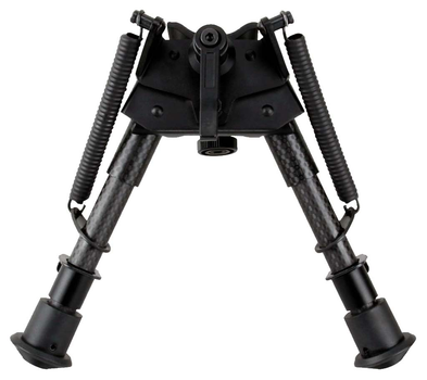 Сошки Vector Optics Carbon Fiber Swivel Bipod на антабку (высота 15.2 - 22.9 см) с переходником на Weaver/Picatinny