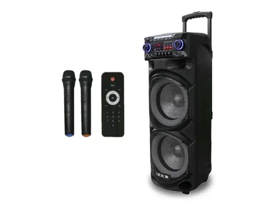 Акустическая переносная колонка ZXX-9292 60Вт 10» 72х43х34см TWS/FM/USB/TF/SD/BT/REC/EQ/LED/2MIC черный