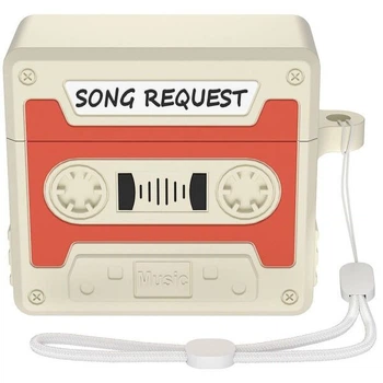 Защитный чехол Deexe Cassette Design для AirPods 4 - Orange