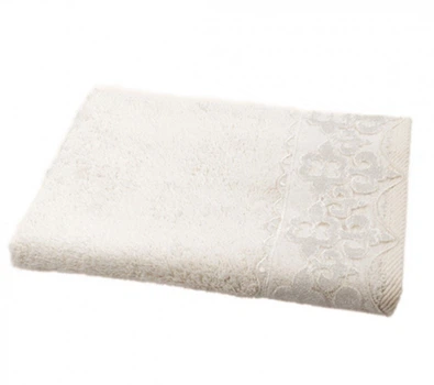 Полотенце бамбуковое Maxstyle. Damask кремового цвета-50х90