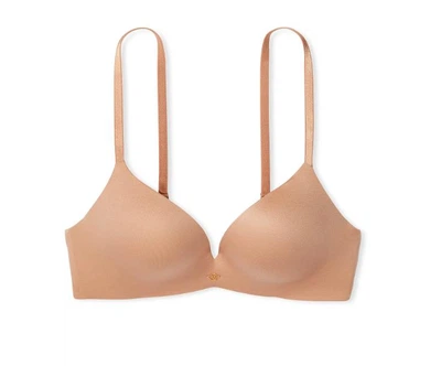 Бюстгалтер Victoria's Secret So Obsessed Wireless Push-Up Bra Pretty Blossom Бежевый темный 34C (75C)