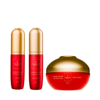 Набор Famirel Copper Peptide: крем для век, сыворотка, ночной крем (085267, 085250, 085274)