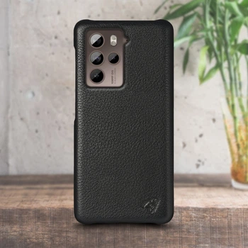 Кожаная накладка Stenk Cover для HTC U23 Pro Черный (77811)