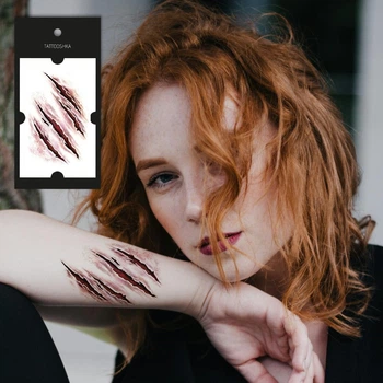 Тимчасове водостійке татуювання на Хелловін TATTOOSHKA "Шрами міні" WW-031