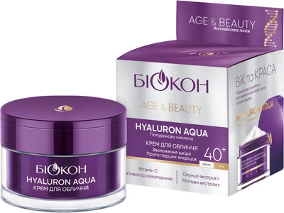 Крем для лица Биокон Age&Beauty Hyaluron Aqua 40+ 50 мл (4823110302309)