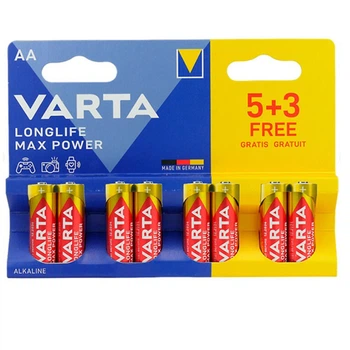 Батарейки LR6 Varta MAX POWER Alkaline 8 штук