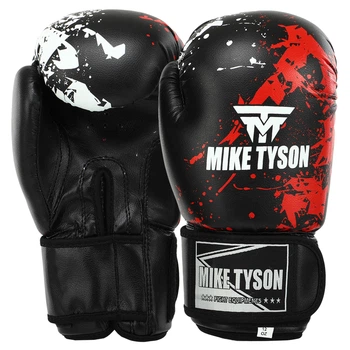Рукавички боксерські PVC MIKE TYSON VL-8448 (розмір 14oz, колір чорний)