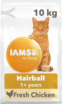 Sucha karma dla kota Iams Adult Hairball Control 10 kg (8710255127064)