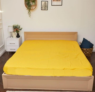 Простирадло без резинки Бязь Yellow Cat 150*220 см Жовтий
