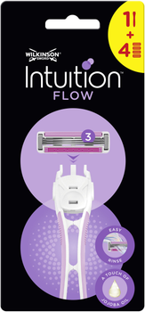 Бритва Wilkinson Sword Intuition Flow Hybrid 1 + 4 картриджі (4027800106004)