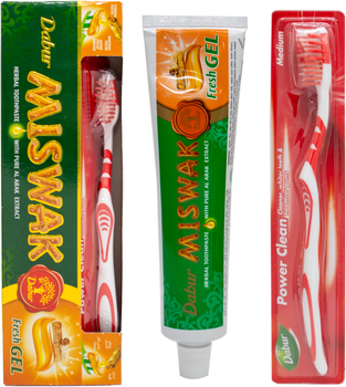 Набор Dabur Miswak Зубная паста Свежий гель 150 г + Зубная щетка (6291069700923)