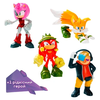 Набор игровых фигурок Sonic Prime Приключения Наклза 5 фигурок 6.5 см