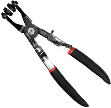 Szczypce do opasek samozaciskowych YATO 215 mm, wygięte 45° (YT-0651)