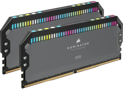 Оперативна пам'ять Corsair DDR5-5600 32768MB PC5-44800 (Kit of 2x16384) Dominator Platinum RGB Grey (CMT32GX5M2B5600Z36)