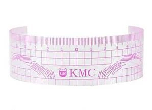 Линейка многоразовая для эскиза бровей KMC, розовая 1 шт