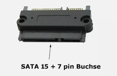 Переходник -удлинитель SATA 7+15 M/F, 180 градусів (прямой) САТА Черный