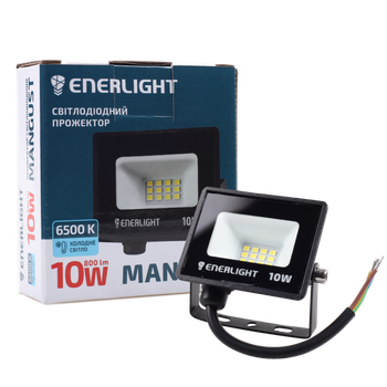 Прожектор світлодіодний вологостійкий IP 65 ENERLIGHT MANGUST 10Вт 6500K