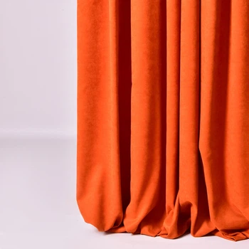 Ткань портьерная Soft Velvet Lux IDEIA 290 см, 250 гр/м2 шторная, для штор, шторы, портьеры, микро велюр V-107 цегла м.п.