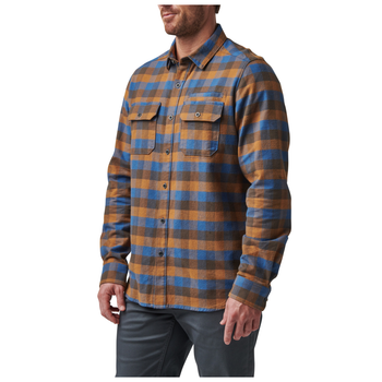 Рубашка тактическая 5.11 Tactical® Lester Flannel Plaid Long Sleeve Shirt M Cobalt Blue Plaid