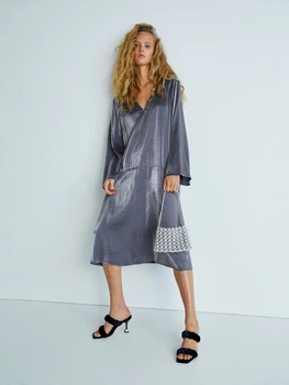 Сукня жіноча H&M 061052265 S Темно-сіра (6666000334862)
