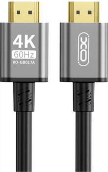 Кабель XO GB017A-HDMI v2.0 3 м Black (GB017A-HDMI.tranish)