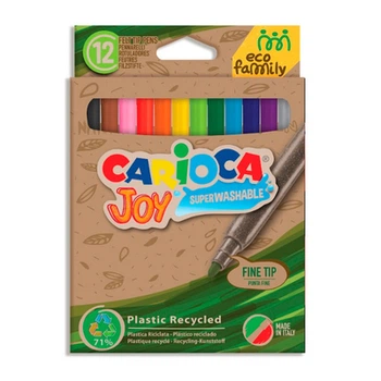 Фломастеры Carioca Ecofamily joy 12 цветов (43100) (10-585140)