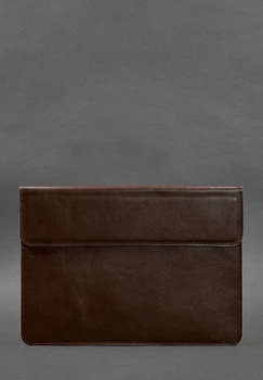 Чехол-конверт на магнитах из кожи для MacBook 14 бордовый(BB_30003456)