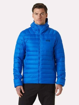 Куртка демісезонна з капюшоном чоловіча Helly Hansen 63361-543 XL Блакитна (7040059372027)