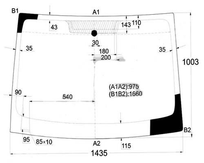 Скло лобове Securit для CITROEN BERLINGO 08-18, PEUGEOT PARTNER 08-18 2741AGSVZ1P