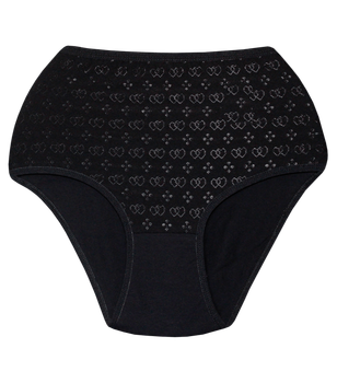 Батальные женские трусы с рисунком - Anisse - 5577 - 5XL - Черный