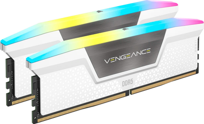 Pamięć Corsair DDR5-5600 65536MB PC5-54400 (Kit of 2x32768) Vengeance RGB White (CMH64GX5M2B5600C36W)