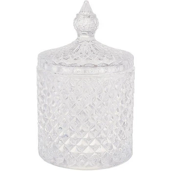 Цукорниця скляна "Crystal Glass" 300мл зі скляною кришкою, прозора (233338)