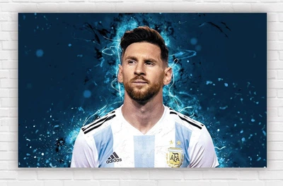 Бумажный плакат "Лионель Месси / Lionel Messi. Аргентина. АРТ" 120х75см