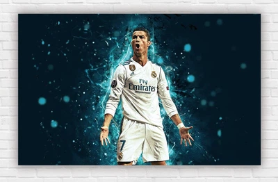 Бумажный плакат "Криштиану Роналду / Cristiano Ronaldo. АРТ" 120х75см