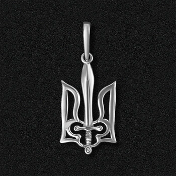 Срібна підвіска Тризуб з мечем (03115ch)