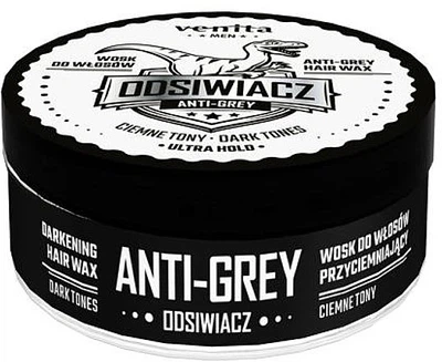 Воск для затемнения волос, темные тона - Venita Men Anti-Grey Darkening Hair Wax Dark Tones 75g (1145287-1250529272-2)