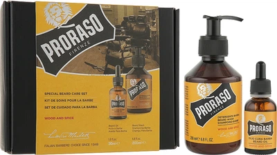 Набор для ухода за бородой - Proraso Wood & Spice (shm/200ml + oil/30ml) (998275-98288)